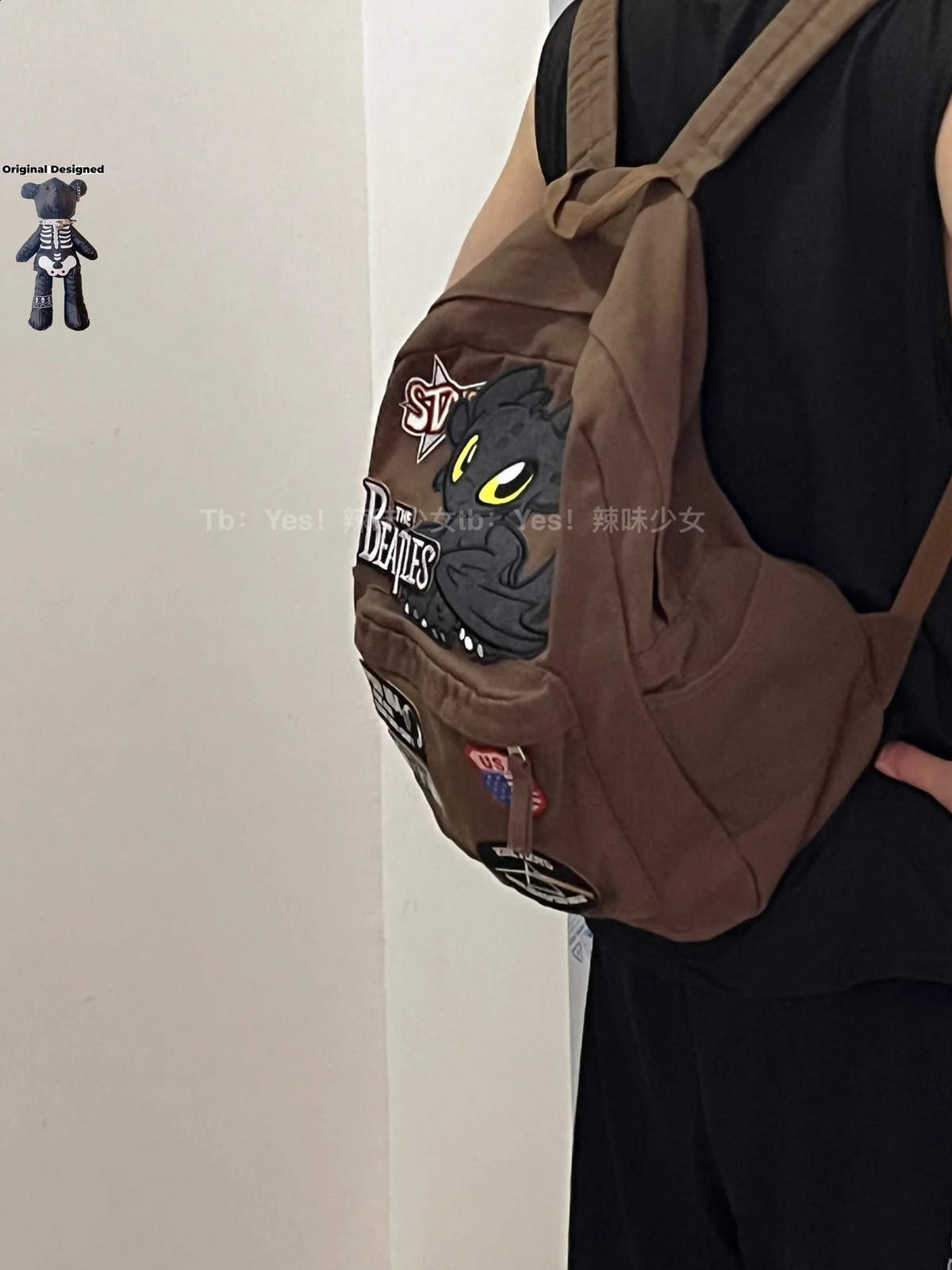 Fashion Harajuku Y2K Backpacks Trendy School Bags for Man Women Personality Cool Rucksack Boy girls bag 240723