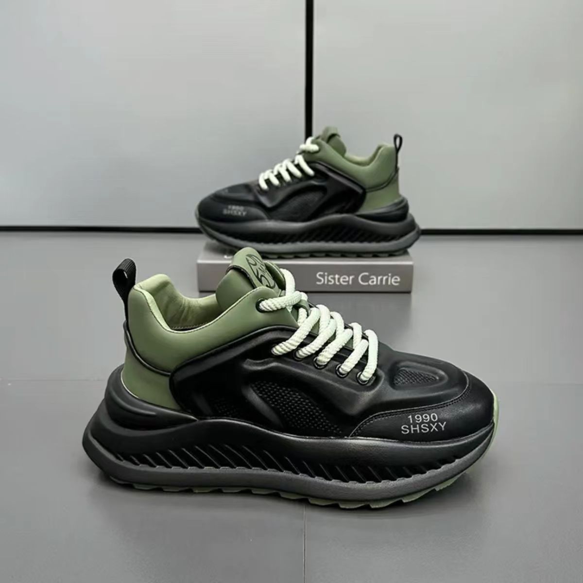 S Ddmysports Men Thick Soled Height Increasing Anti Slip And Wear Resistant Casual Shoes Outdoor Shoes oled lip hoes hoes