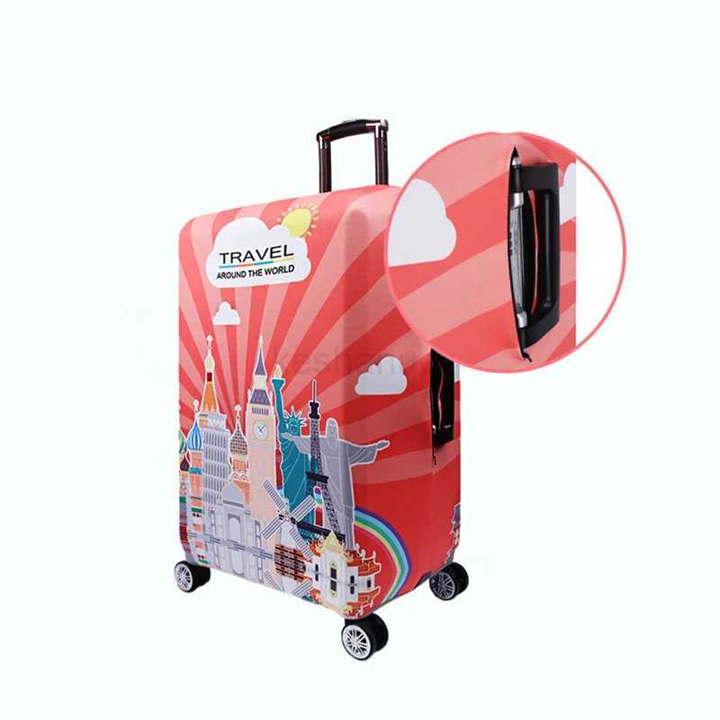 World Map Design Luggage Protective Cover Travel Suitcase Cover Elastic Dust Cases For 18 to 32 Inches Travel AccessoriesXJ240723