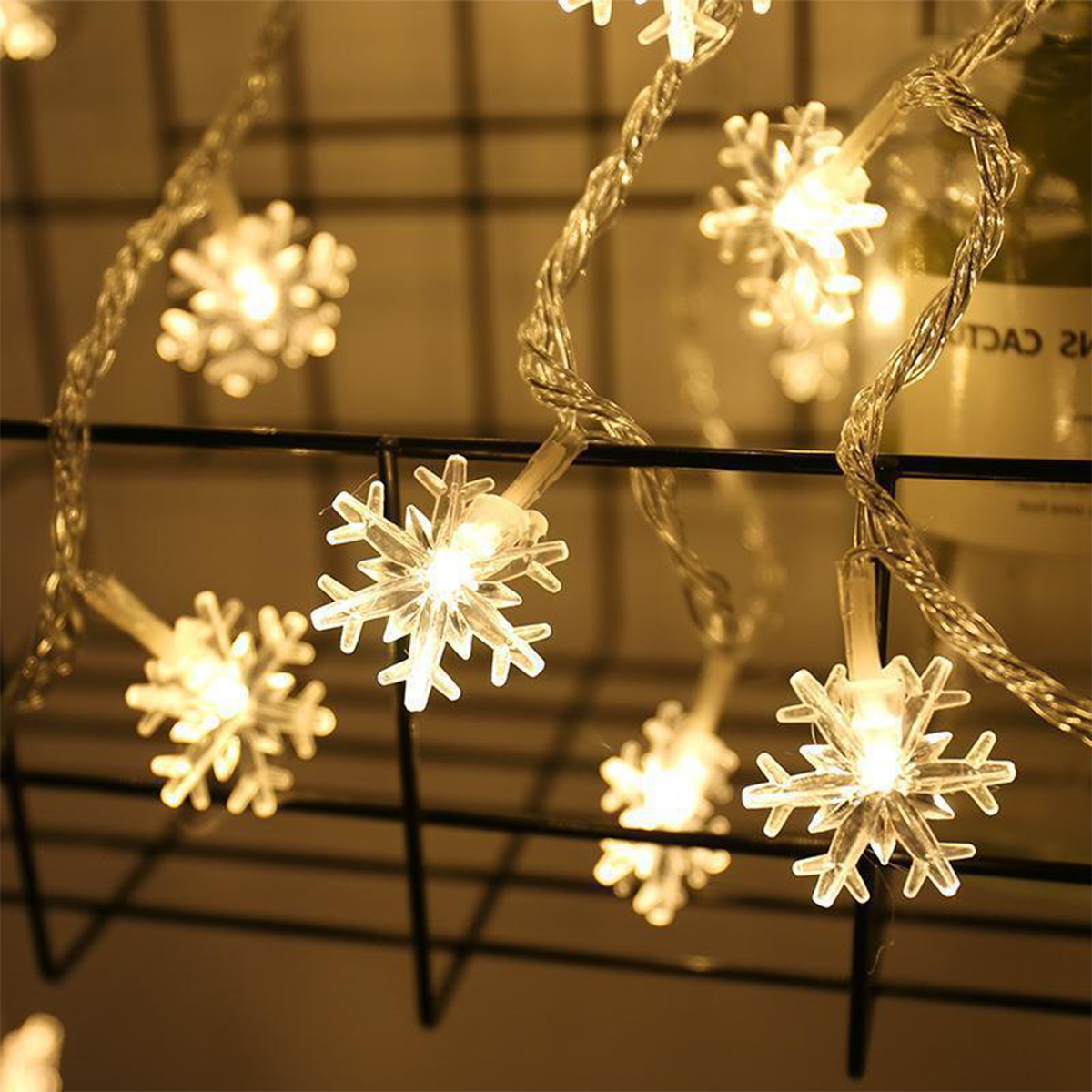 LED Solar Snowflake Waterproof String Lights Outdoor Garden Balcony Decoration String Lights