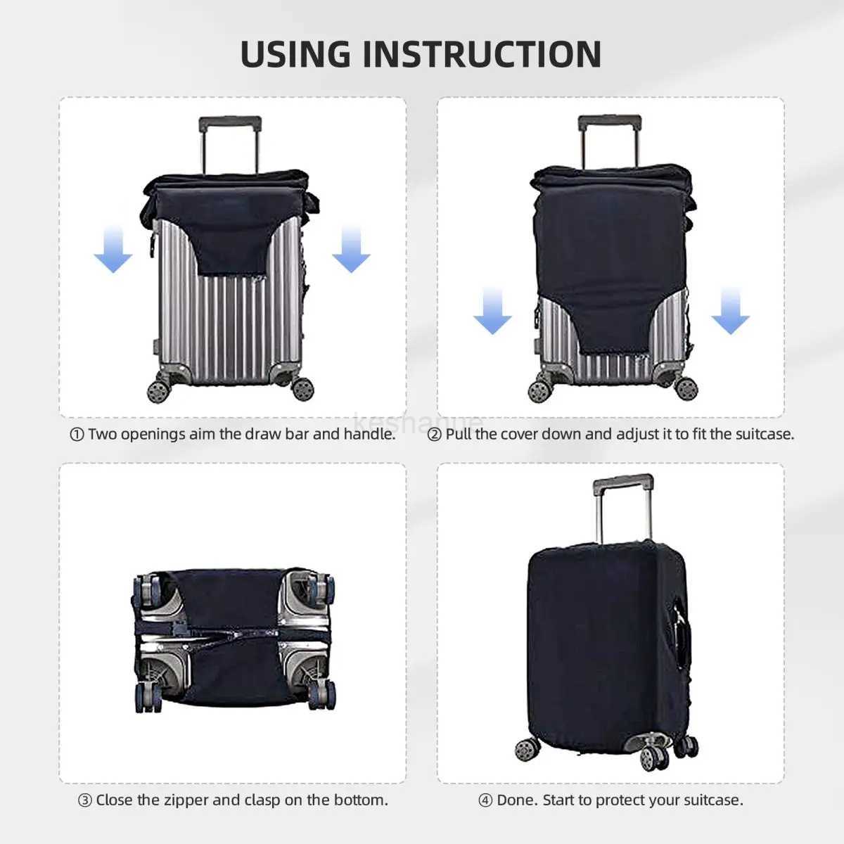 Leopard Pattern Suitcase Cover Animal Cheetah Cruise Trip Protection Flight Fun Luggage Case Xmas GiftXJ240723