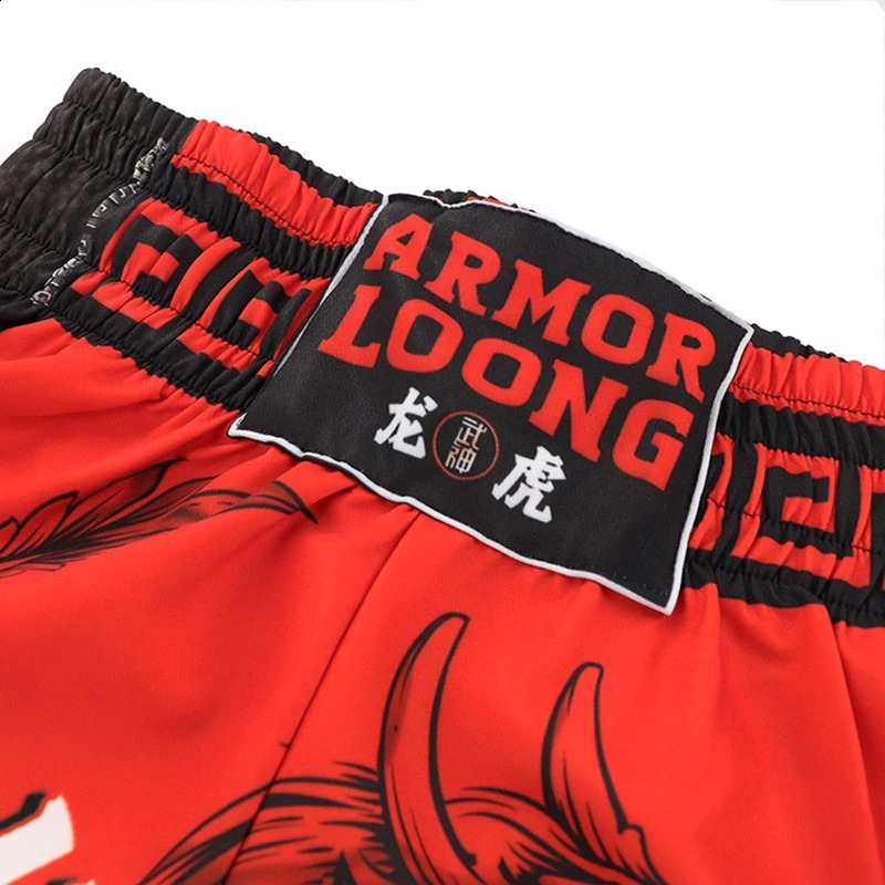 Rashguard Jujutsu Grabbing MMA Shorts Gym Training Muay Thai Pants Taekwondo T-shirt Mens Red Dragon Thai Boxing Box Clothing 240715