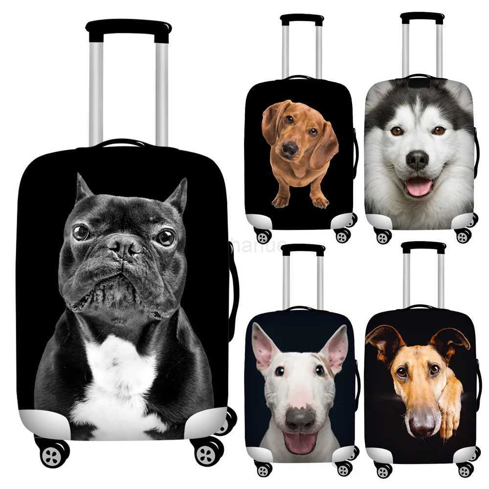 Funny Animal Dog Elephant Print Travel Luggage Bag Covers Elastic 18-32inch Suitcase Protector Baggage CoversXJ240723