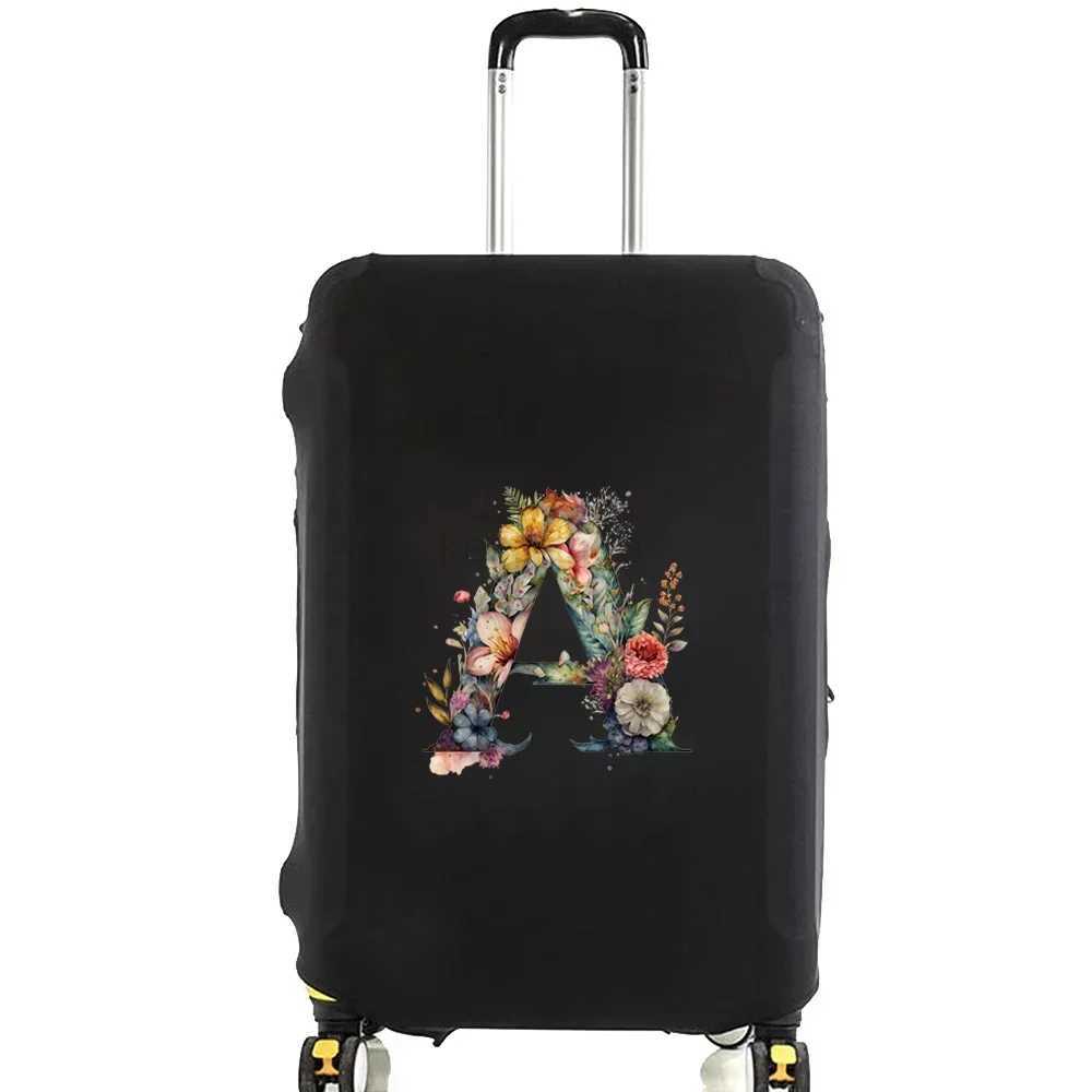 Thick Elastic Luggage Protective Cover Dust Cover Anti-Scratch Suitcase Covers Zipper Suit for 18-32 Inch Floral Letter PatternXJ240723