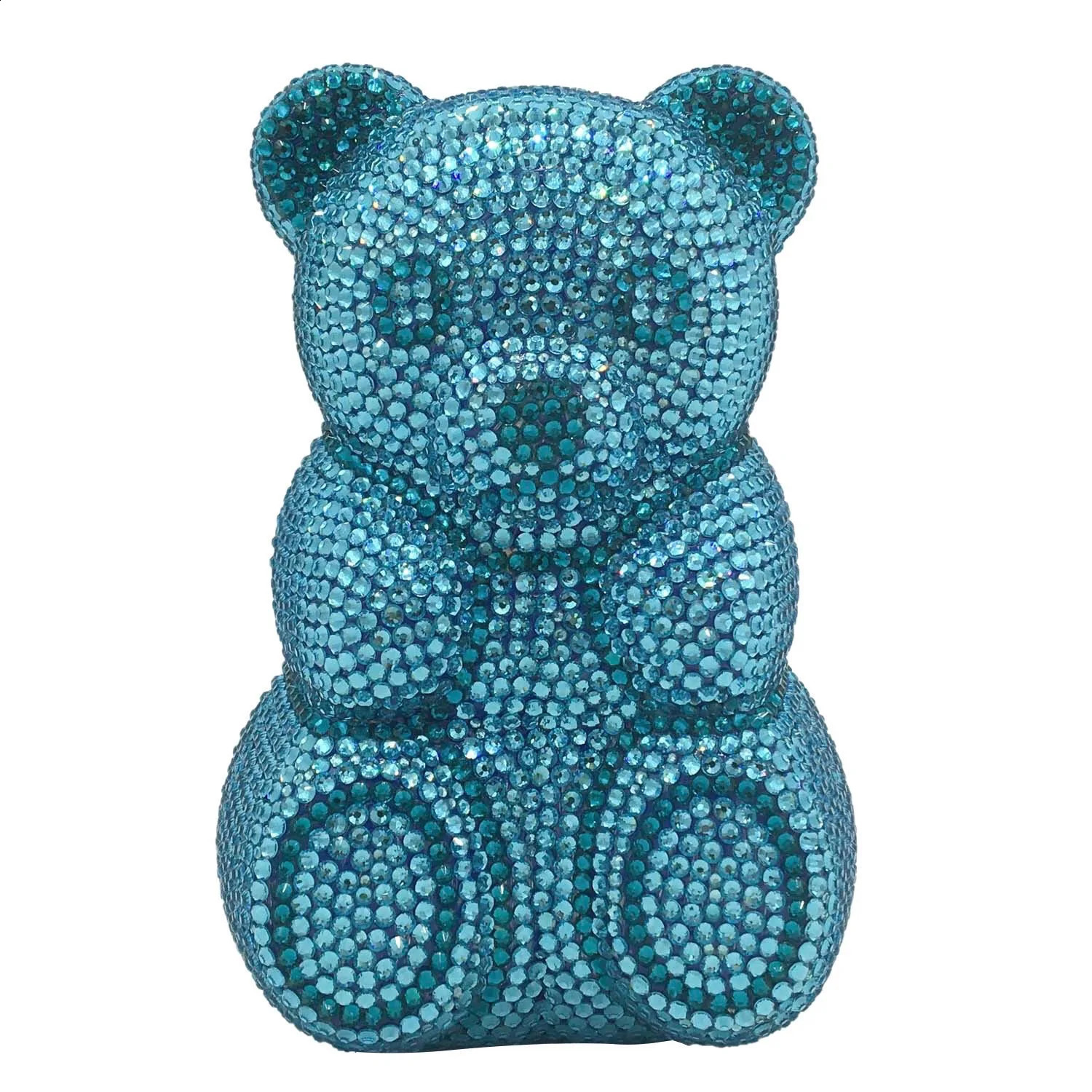 Lady Wedding Bridal Bear Clutch Purse Women Evening Party Bags Chain Shoulder Bag Elegant Rhie Banquet Day Clutches Purses 240723 4