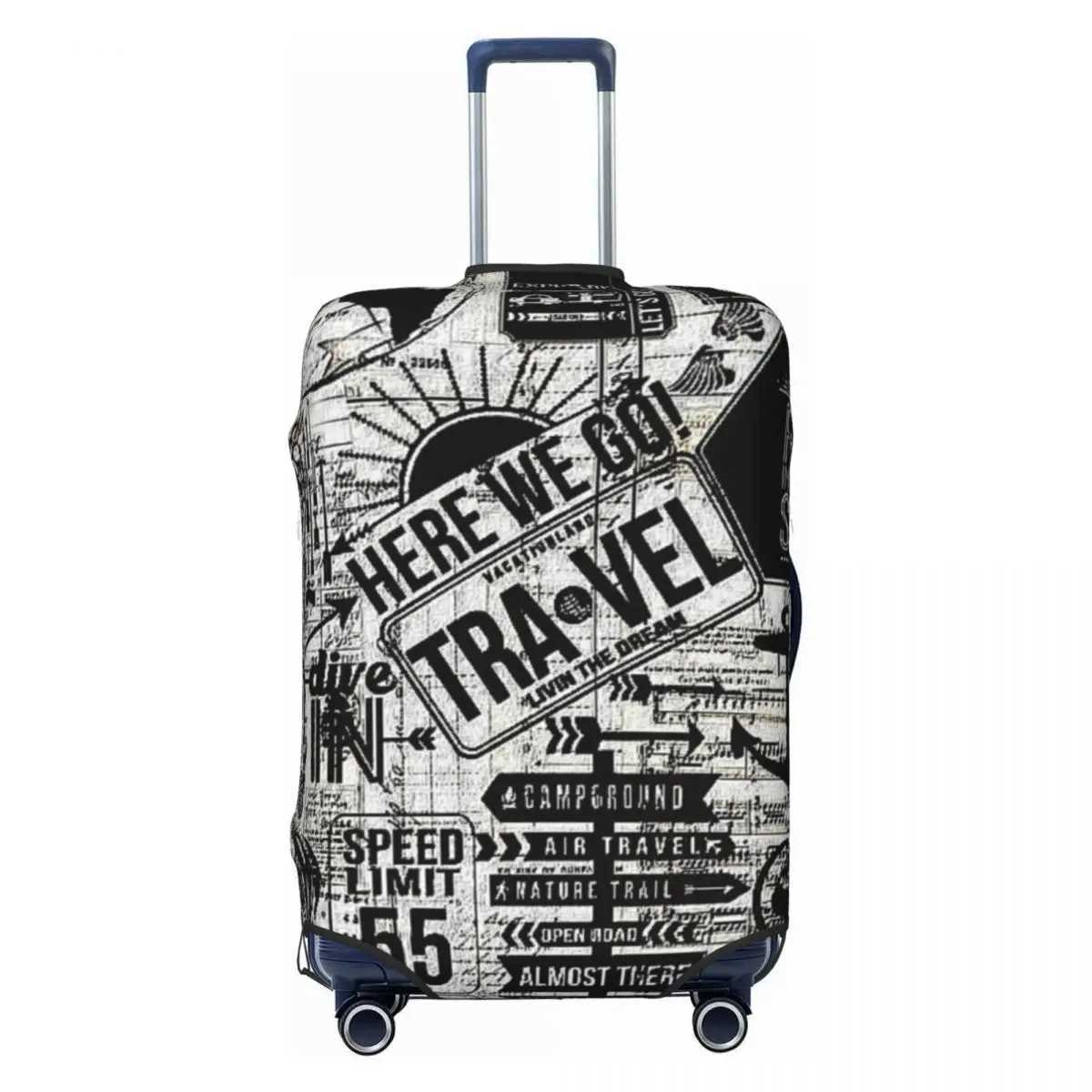 Travel Spiral Graffiti Suitcase Cover Funny Pattern Practical Business Protector Luggage Supplies VacationXJ240723