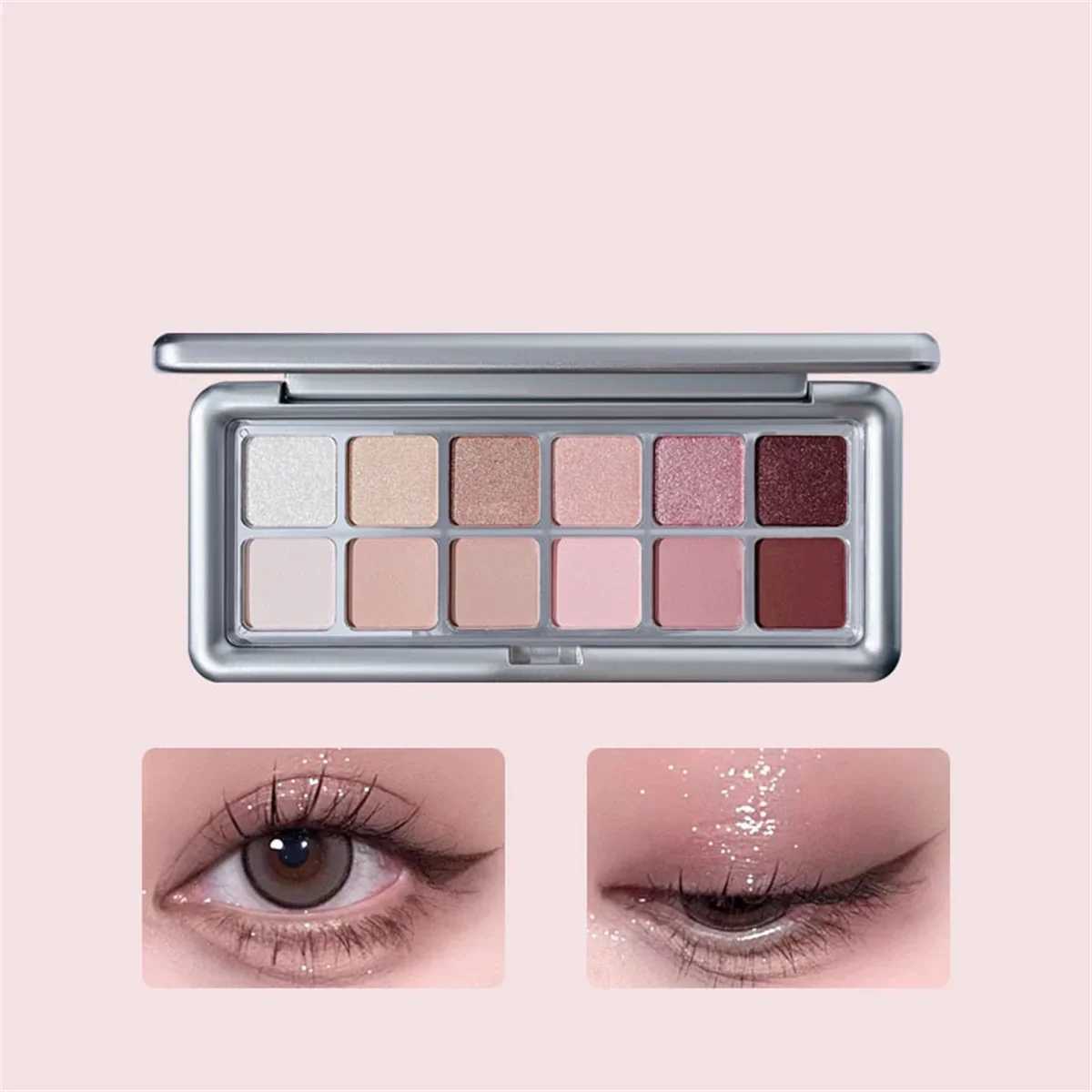 12 color eye shadow board matte pearl eye shadow girl beginner makeup eye shadow tray cosmetics makeup kit professionalW240730