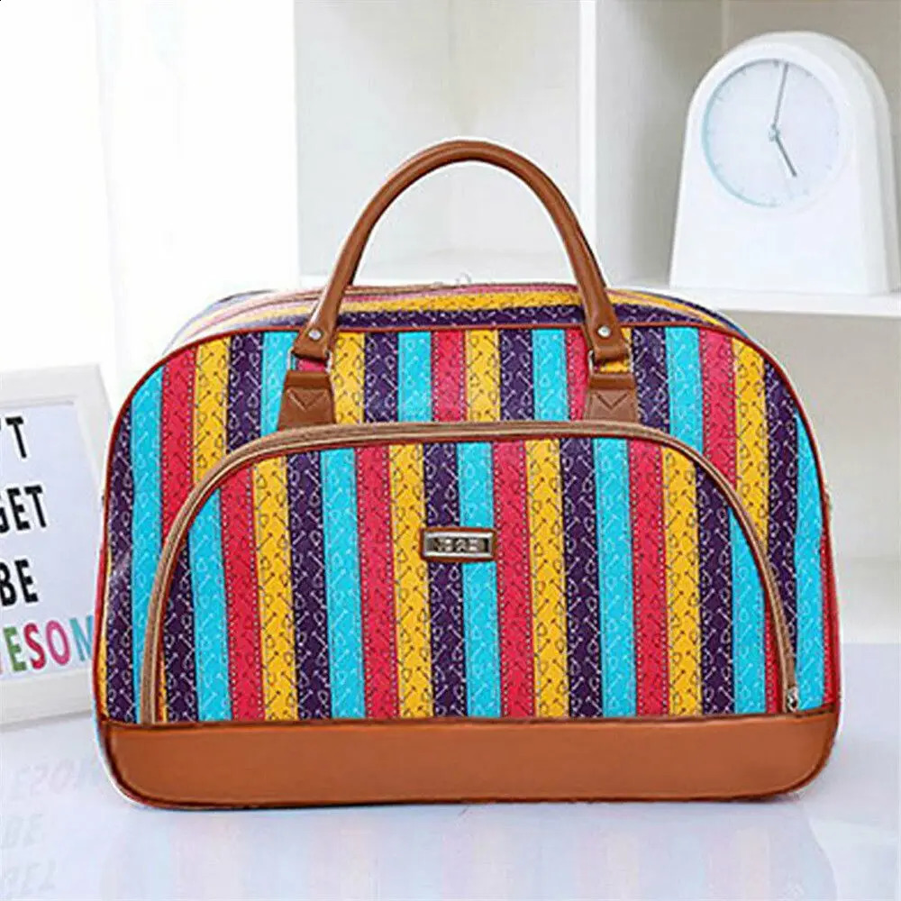 Fashion Lady Large Travel Zip Bag Overnight Weekend Women Holdall Hand Luggage Women Carry On Handbag 240813
