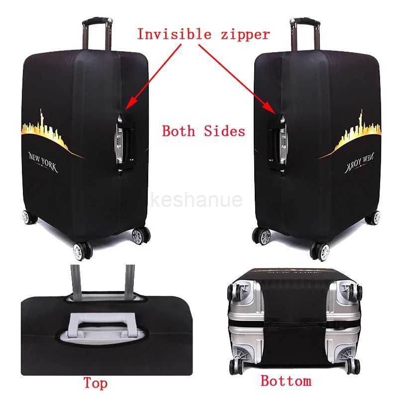 New York Paris Thicken Luggage Protective Cover 18-32inch Trolley Baggage Travel Bag Covers Elastic Protection Suitcase Case 271XJ240723
