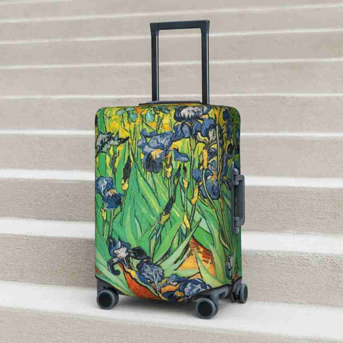 Irises Suitcase Cover Vacation Vincent Van Gogh Strectch Luggage Case Business ProtectorXJ240723
