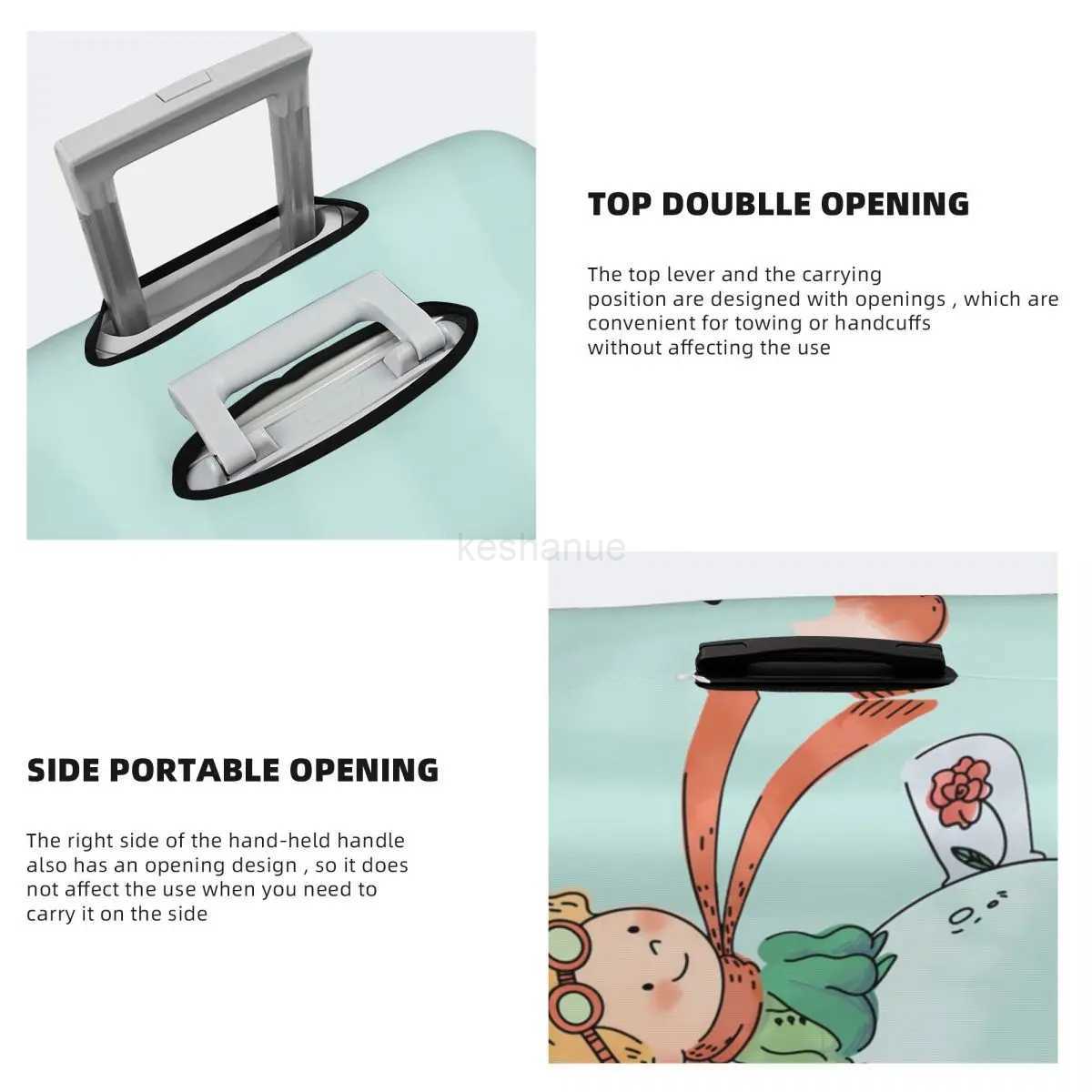 Fairy Tale Suitcase Cover The Little Prince Fox Cruise Trip Vacation Fun Luggage Supplies Protector ChristmasXJ240723