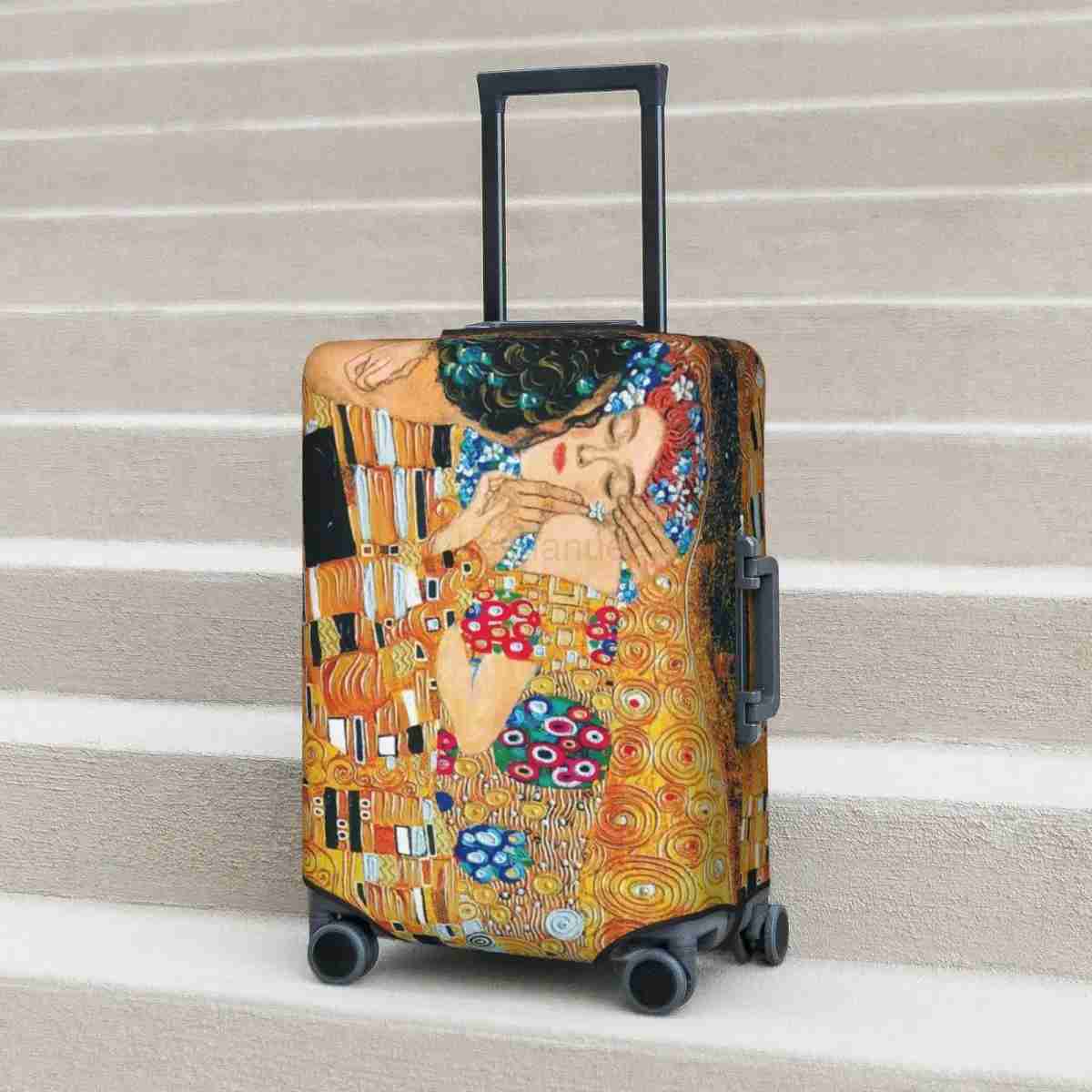 Klimt Suitcase Cover Flight Gustav The kiss Elastic Luggage Case Cruise Trip ProtectorXJ240723