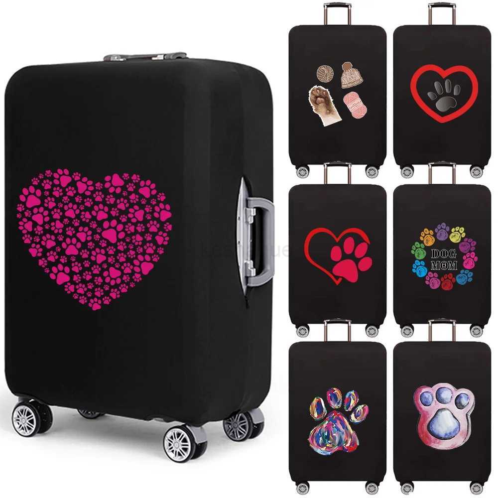 Suitcase Dust Cover Luggage Elastic Covers Footprints Print for 18-28 Inch Trolley Baggage Protective Cover Travel AccessorieXJ240723