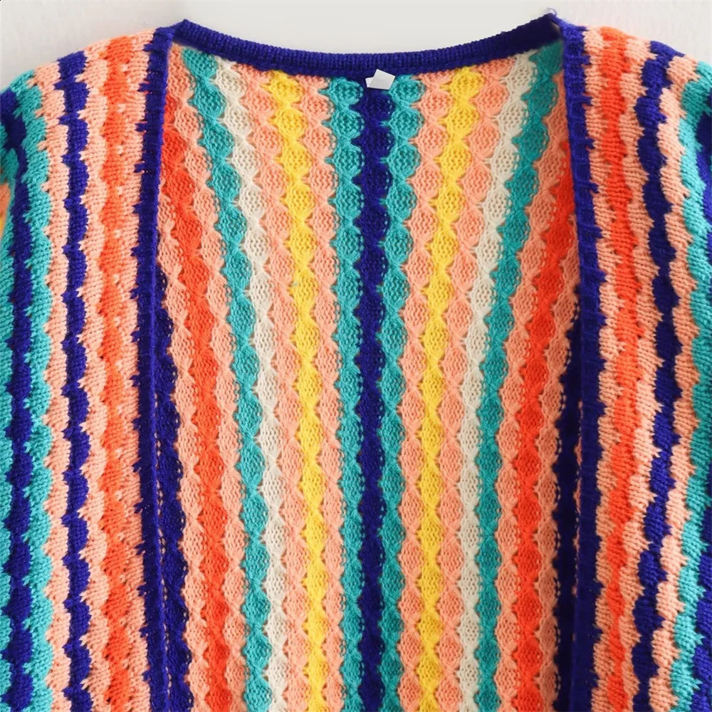 UNIZERA Autumn/Winter Product Womens Fashion Casual Loose Multi color Hand Hook Sweater Cardigan Coat 240717