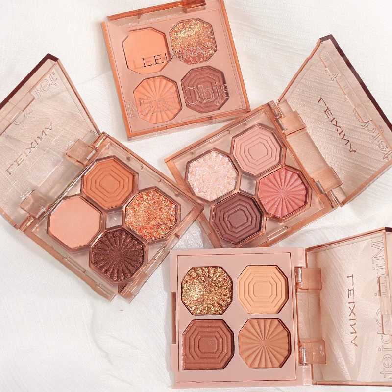 4-color mini size eye shadow tray elegant glitter sequins eye shadow tray Christmas Halloween eye shadow makeupW240730