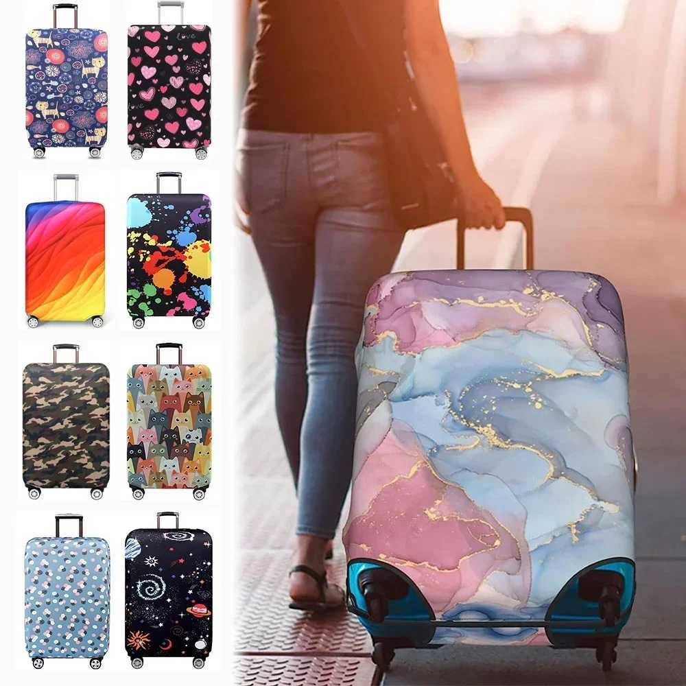 Luggage Cover Stretch Fabric Suitcase Protector Baggage Dust Case Cover Suitable for18-32 Inch Suitcase Case Travel accessoriesXJ240723