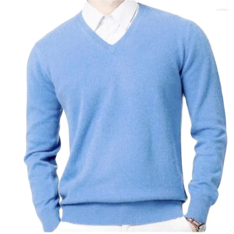 Men's Sweaters Men Cashmere Sweater Autumn Winter Soft Warm Jumper Robe Hombre Pull Homme Hiver Pullover V-Neck O-Neck Knitted