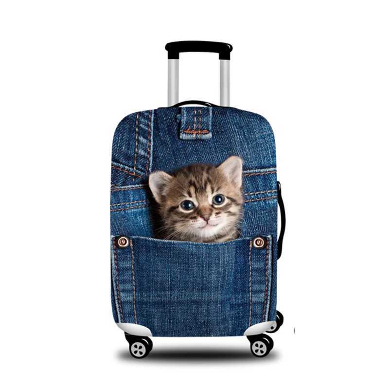 Designer 3D Cute Cat Luggage Cover Thicken Elastic Luggage Protective Cover Travel Accessories for 18-32 Inch Trolley Case CoverXJ240723