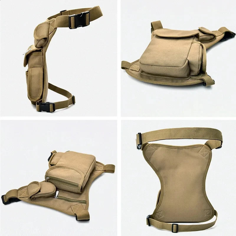 Men Canvas Drop Waist Bags Leg Pack Bag Men Belt Bicycle And Motorcycle Money Belt Fanny Pack For Work High Quality 240815