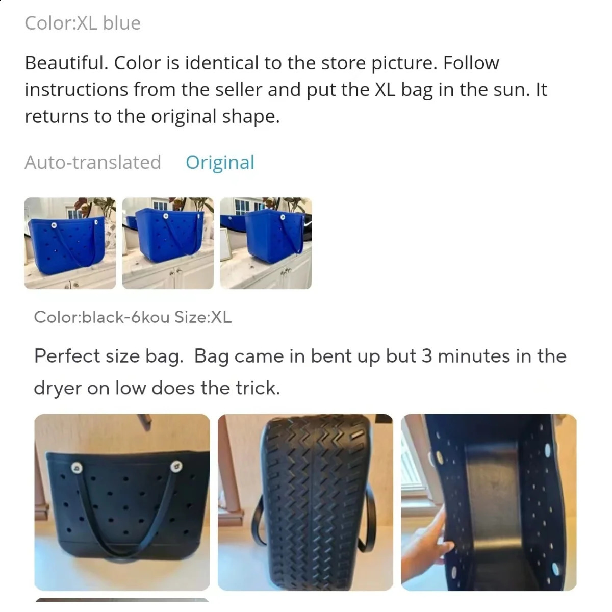 Extra Large Bogg Bag Summer EVA Beach Bag Basket Women Picnic Tote Bag Holes Waterproof Handbag Pouch Shopping Shoulder Bag 240830
