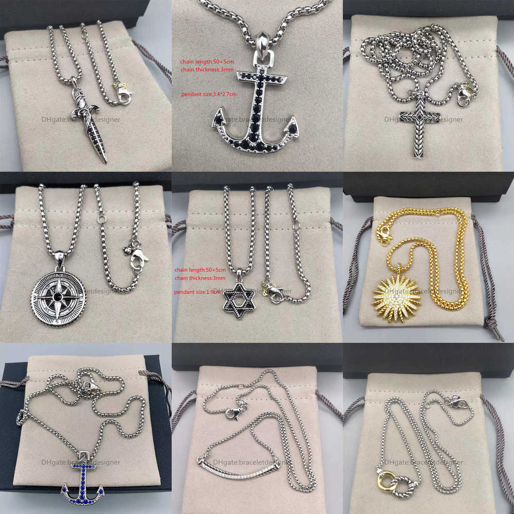 Cable Fashion Necklace Luxury Designer High Quality Exquisite Premium Cross Sunflower Anchor Pendant Horn Elegant Lovers Wedding Gift