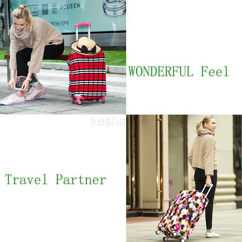 Luggage Protective Cover Elastic fabric Dustproof Suitcase Cover For 18 to 30 Inches Trolley Protector Travel Accessories Z38XJ240723