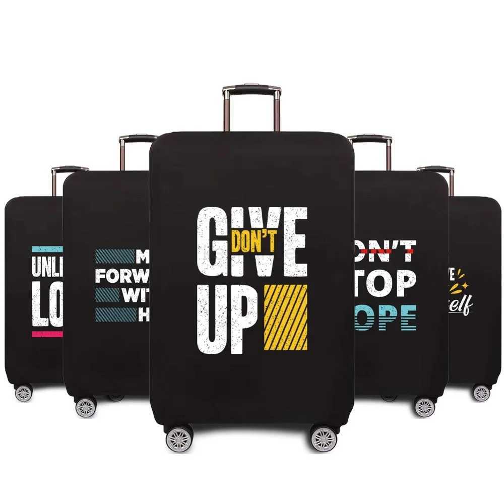 Travel Accessory Suitcase Cover Luggage Protective Case Phrase Pattern Series 18-32Inch Trolley Cover ElasticXJ240723