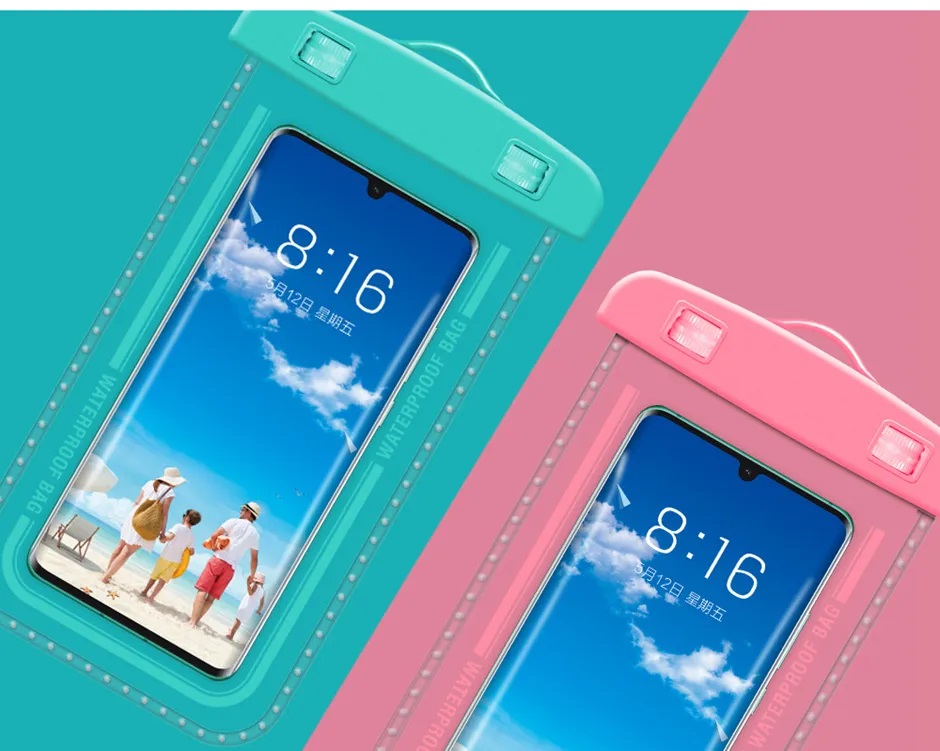 IPX8 PVC Universal Swin Swimming Waterproof Bag Transparent Touch Screen For Below 7.2 inch Phone iPhone 16 15 Pro Max Samsung S24 S25 Xiaomi Redmi Ph