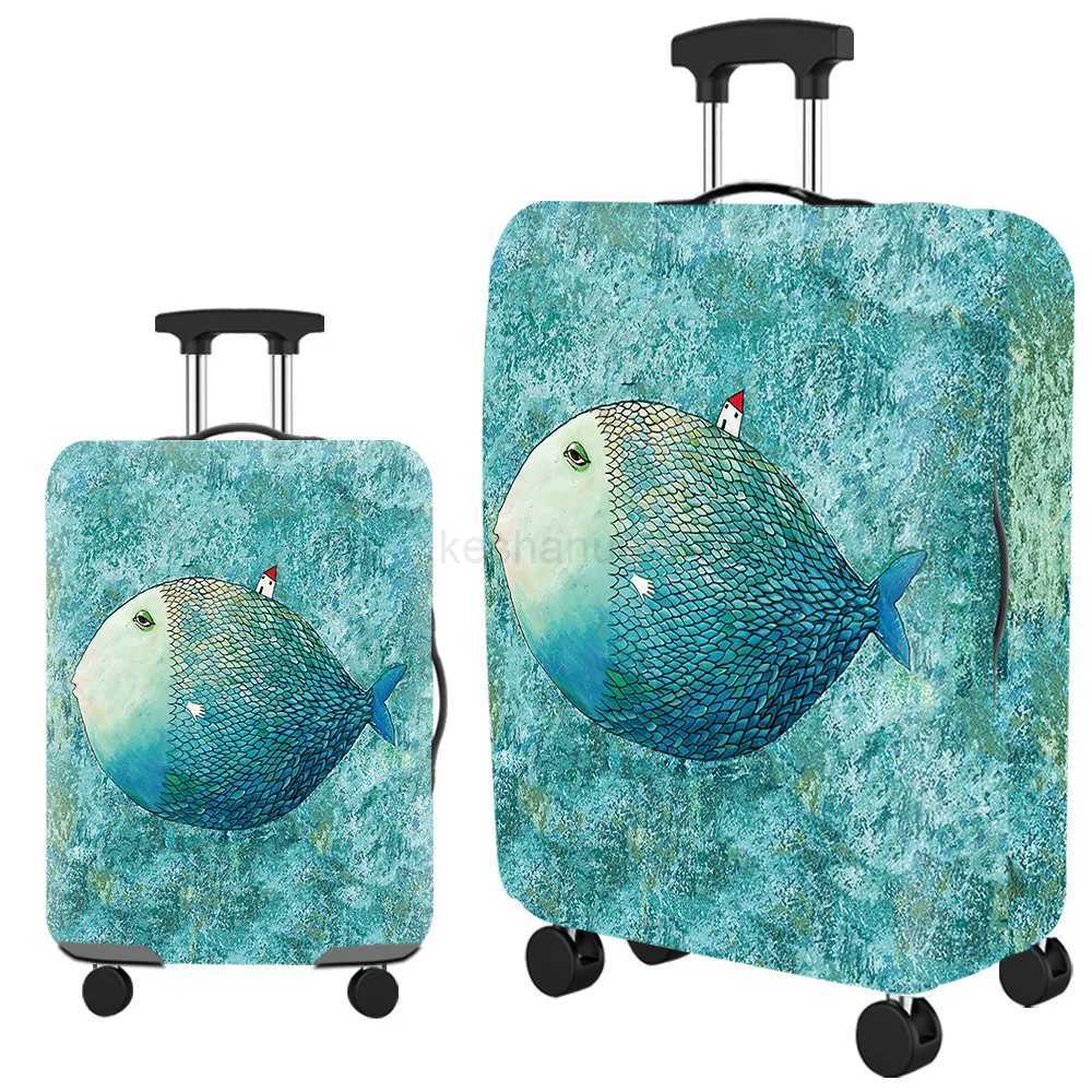 Top Selling Travel Suitcase Protector Cover Elastic Protective Washable Luggage Cover With Concealed Zipper For 18-32 InchXJ240723