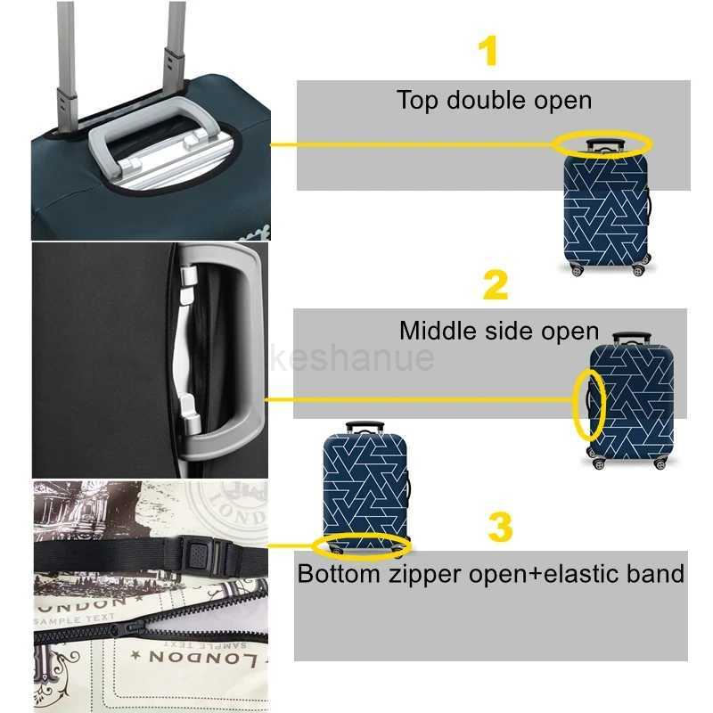 Luggage Cover Stretch Fabric Suitcase Protector Baggage Dust Case Cover Suitable for18-32 Inch Suitcase Case Travel OrganizerXJ240723