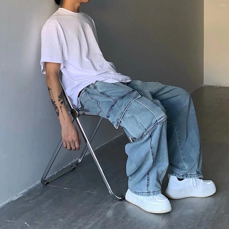 2025 S Fashion Designer Men S Jeans Autumn Winter Men Cowboy Denim Trousers Male Streetwear Hip Hop Loose Fashion Casual Retro Cargo Pants Baggy Wide 