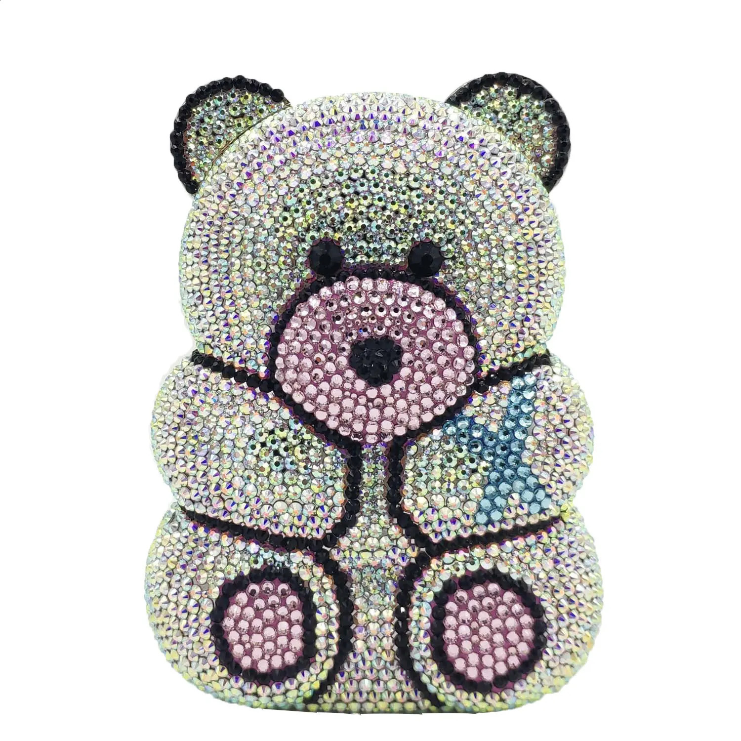 Lady Wedding Bridal Bear Clutch Purse Women Evening Party Bags Chain Shoulder Bag Elegant Rhie Banquet Day Clutches Purses 240723 4