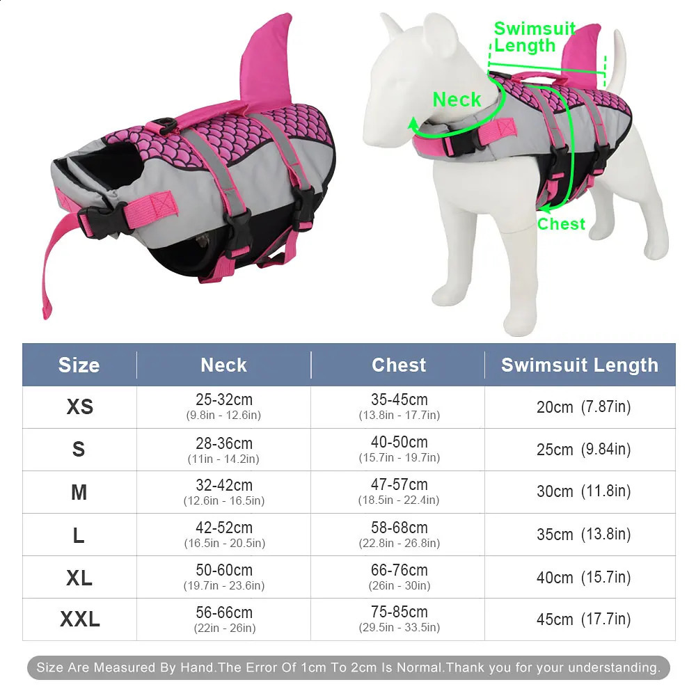 Scales Shark Swim Dog Clothes Life Jacket Vest Harness Pet Swimming Summer Swimwear 240722