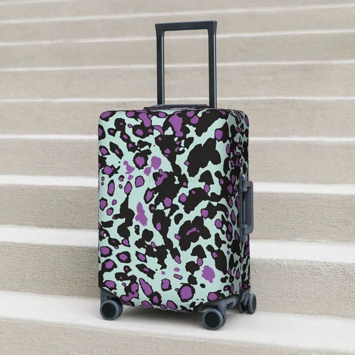 Leopard Pattern Suitcase Cover Animal Cheetah Cruise Trip Protection Flight Fun Luggage Case Xmas GiftXJ240723