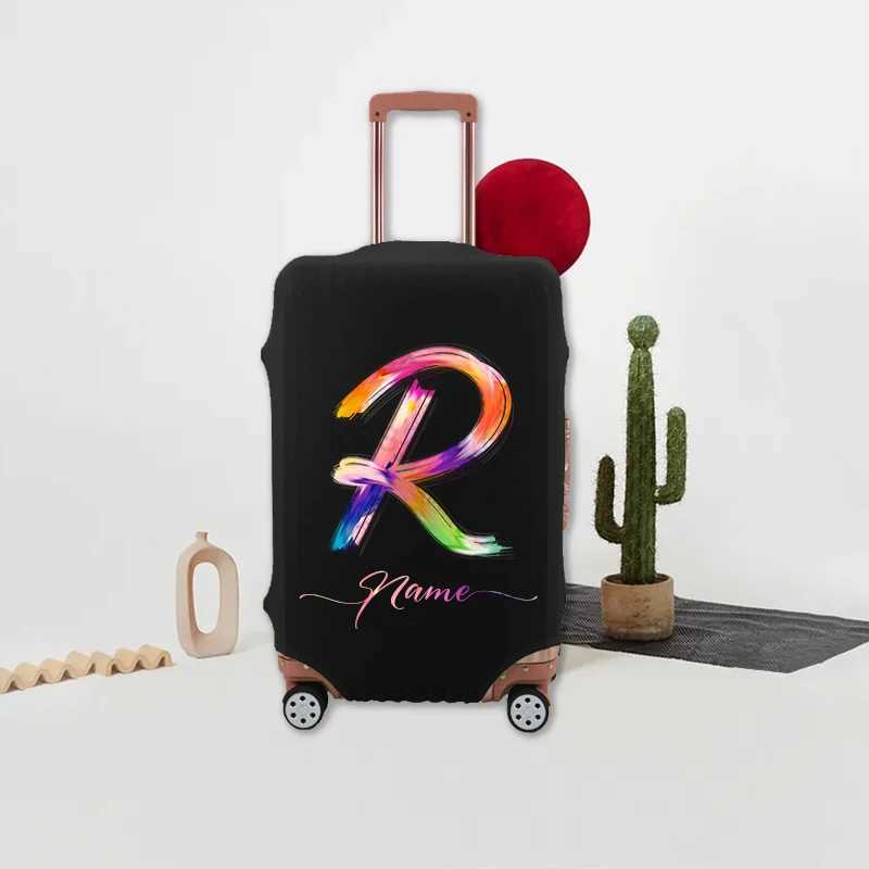 Stretch Luggage Cover Custom Name Personalized Print Dust Cover 18-28 Inch Protective Cover Removable Dust BagXJ240723