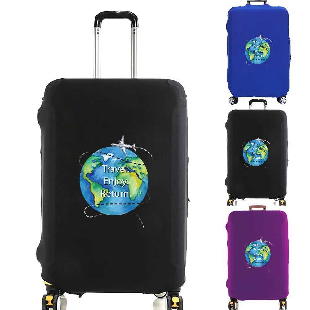 Luggage Cover Suitcase Protector Enjoy Return Letter Thicker Elastic Dust Covered for 18-32 Inch Trolley Case Travel AccessoriesXJ240723