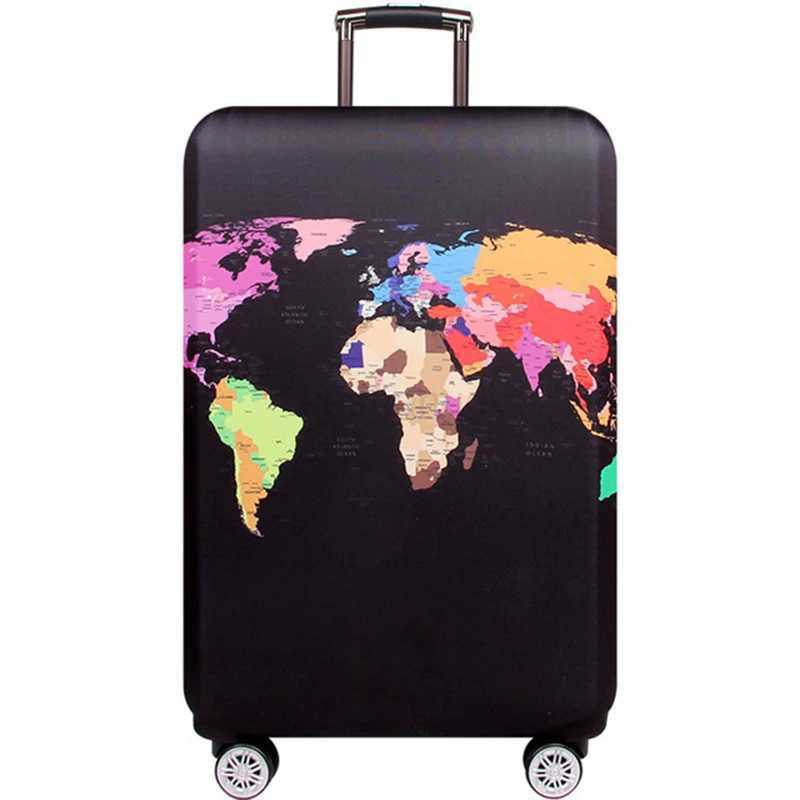 World Map Design Luggage Protective Cover Travel Suitcase Cover Elastic Dust Cases For 18 to 32 Inches Travel AccessoriesXJ240723