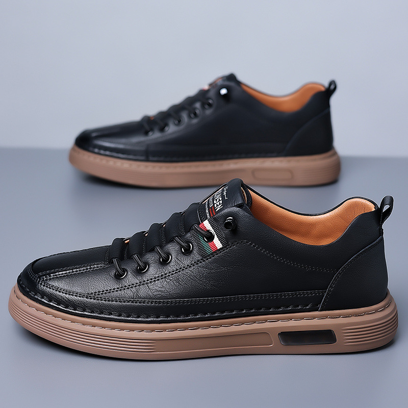 Men's Wear resistant Soft soled Breathable Fashion Leather Shoes