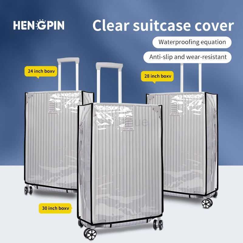 Full Transparent Luggage Protector Cover PVC Waterproof Dustproof Durable Suitcase Cover Protector Travel AccessoriesXJ240723