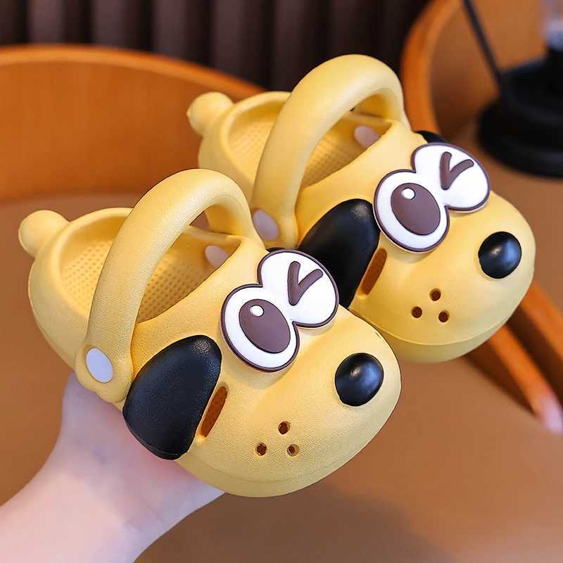 Sandals Summer Aged 1-5 Children Slippers Cute Cartoon Puppy Sandals For Boys Girl Flip Flops Non-Slip Toddler Home Kids Garden ShoesL24722 z250513