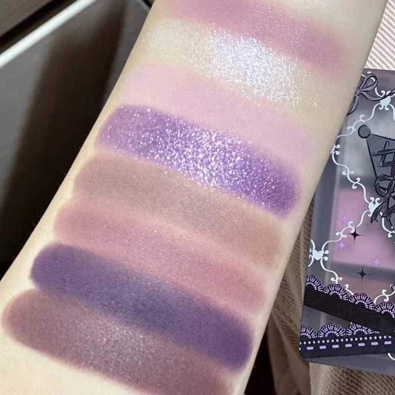 Pearlescent Matte Grey Purple eye shadow Punk Smoke Purple 9 Color eye shadow Palette Makeup Palette Flash eye shadow Color PaletteW240730