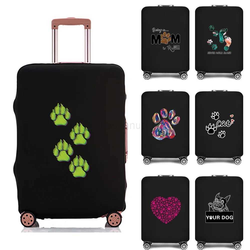 Luggage Suitcase Dust Cover Footprints Print Luggage Protective Case for 18-28 Portable Travel Trolley Case Travel AccessoriesXJ240723