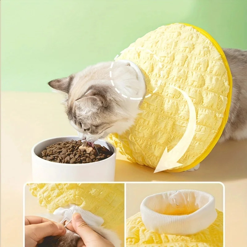 Cat Elizabeth Collar Adjustable Cat Cone Collar Cat Recovery Collar To Stop Licking 240722
