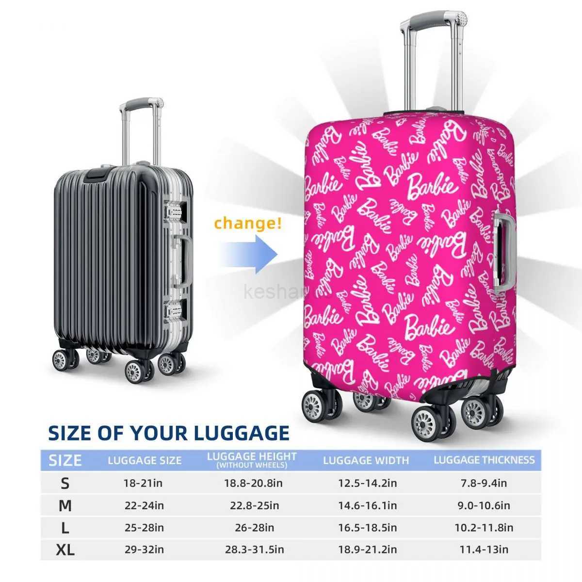 Custom Barbie Suitcase Cover Elastic Luggage Covers Protector for 18-32 inchXJ240723