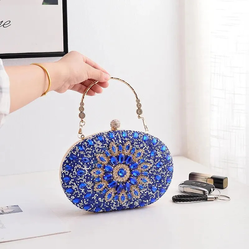 CrossBorder Sunflower Dinner Bag Fashion Banquet Clutch Formal Dress Evening Diamond European and American Party Ba 240722
