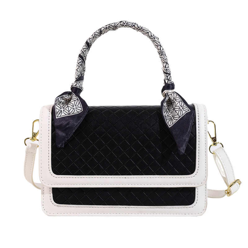 Fashion for women 2024 new plaid contrasting color handbag with versatile texture, single shoulder crossbody small square bag H723#30 ddmy 2b78