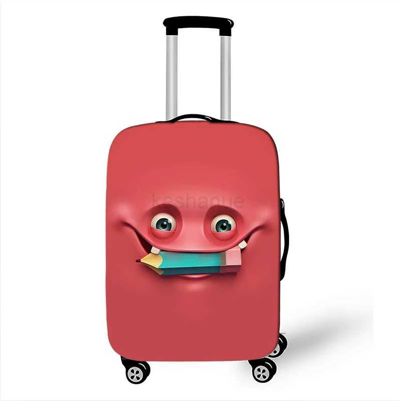 Funny Expression Luggage Cover Travel Elastic Dust Cover Protective Cover 18-32 Inches Luggage Case Suitcase CoverXJ240723