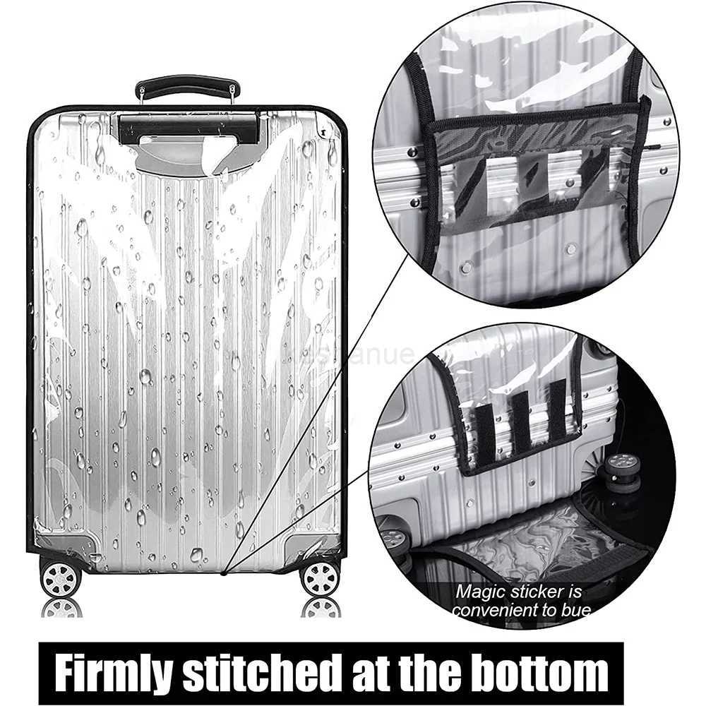 Full Transparent Luggage Protective Cover Waterproof PVC Suitcase Case Suit for 18-30 Inch Trolley Suitcase Dustproof CoverXJ240723