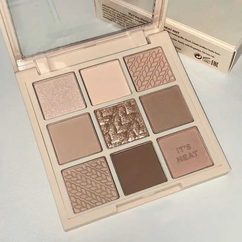 Eyeshadow color palette high pigment matte glitter shimmer nude smoke cream powder mixable professional makeup color paletteW240730