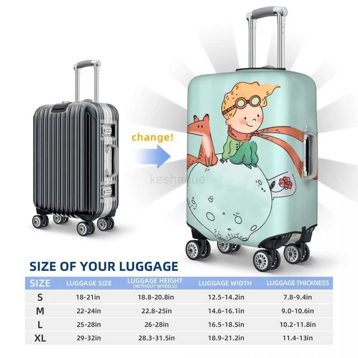 Fairy Tale Suitcase Cover The Little Prince Fox Cruise Trip Vacation Fun Luggage Supplies Protector ChristmasXJ240723
